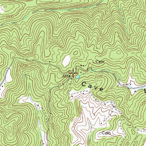 Topographic Map of Cave Ridge School (historical), WV