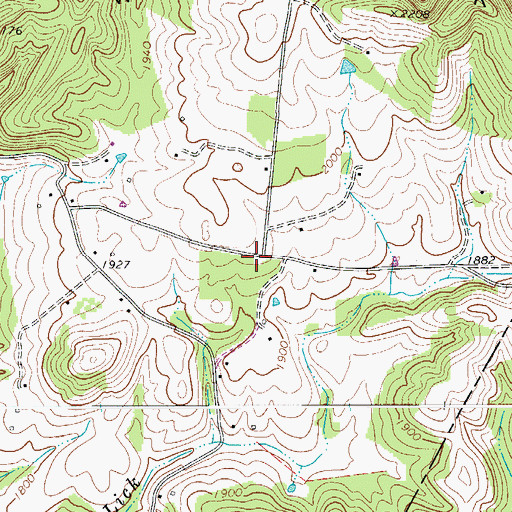 Topographic Map of Crossroads School (historical), WV