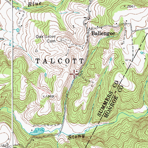 Topographic Map of Davis School (historical), WV