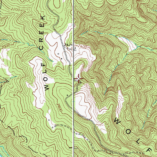 Topographic Map of Foster School (historical), WV