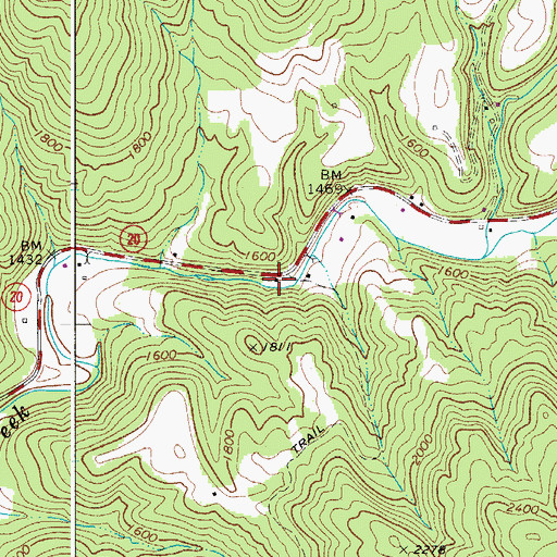 Topographic Map of Grapevine School (historical), WV