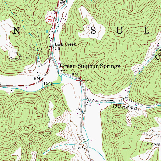 Topographic Map of Interchange 143, WV