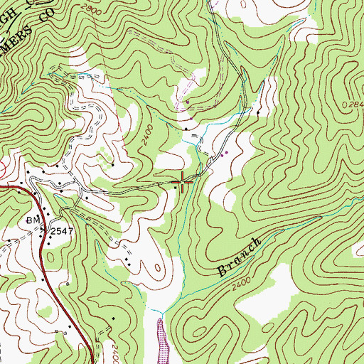Topographic Map of Jack Deeds School (historical), WV