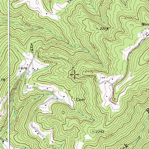 Topographic Map of Jones School (historical), WV