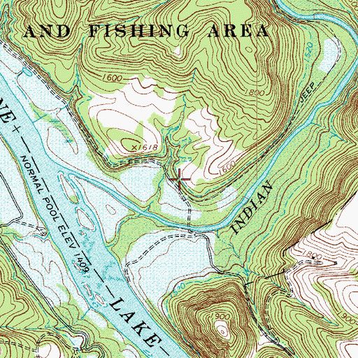 Topographic Map of Junta (historical), WV