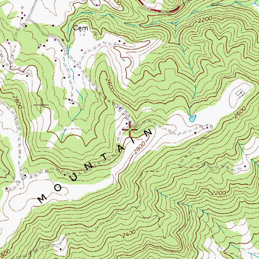 Topographic Map of Lily School (historical), WV