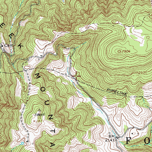Topographic Map of Low Gap School (historical), WV