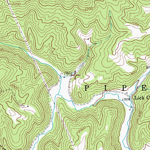 Topographic Map of Panther Branch School (historical), WV