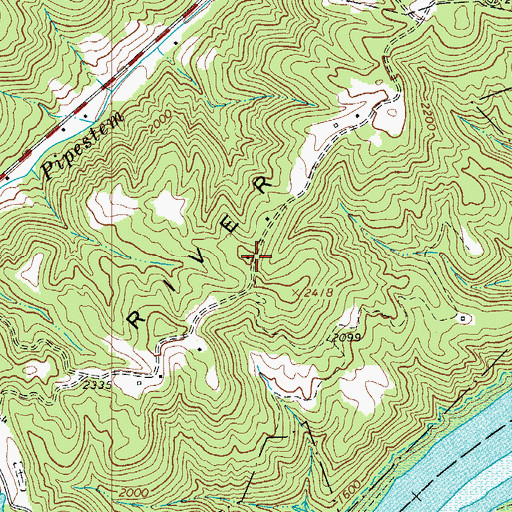 Topographic Map of Ridge School (historical), WV