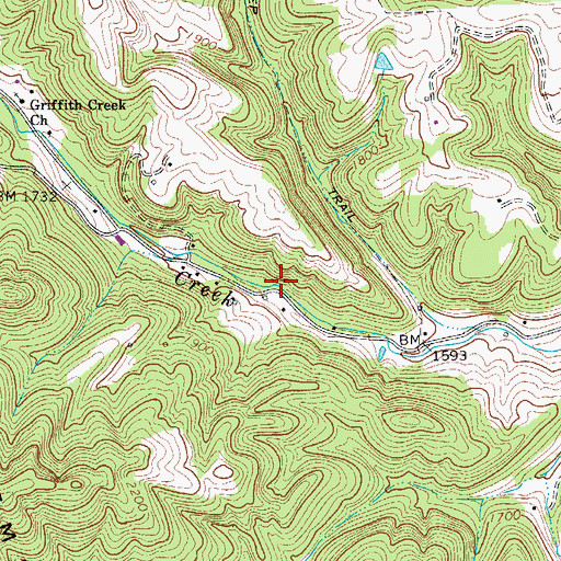Topographic Map of Santifee (historical), WV