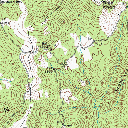 Topographic Map of Spicelick School (historical), WV
