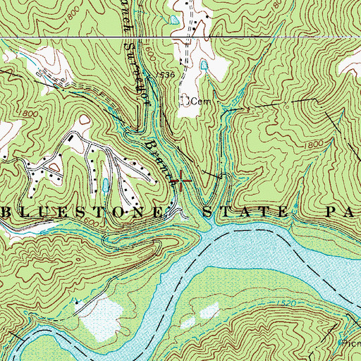 Topographic Map of Sycamore School (historical), WV