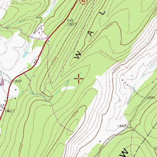 Topographic Map of Forest Hill School (historical), WV