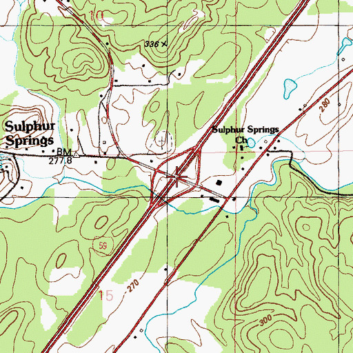 Topographic Map of Interchange 239, AL