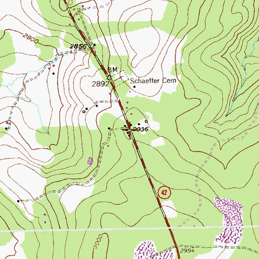 Topographic Map of Mount Vernon School (historical), WV