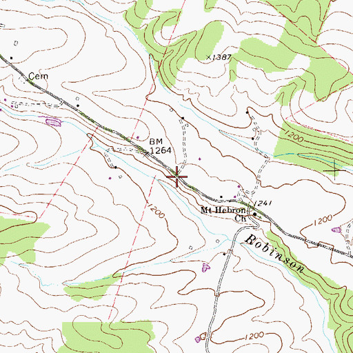 Topographic Map of Quantico School (historical), WV