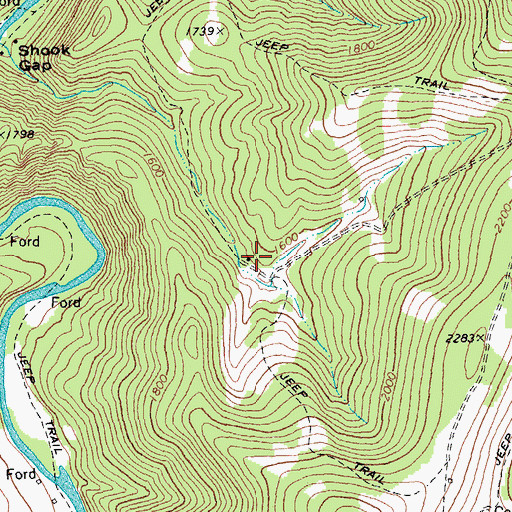 Topographic Map of Shoock School (historical), WV