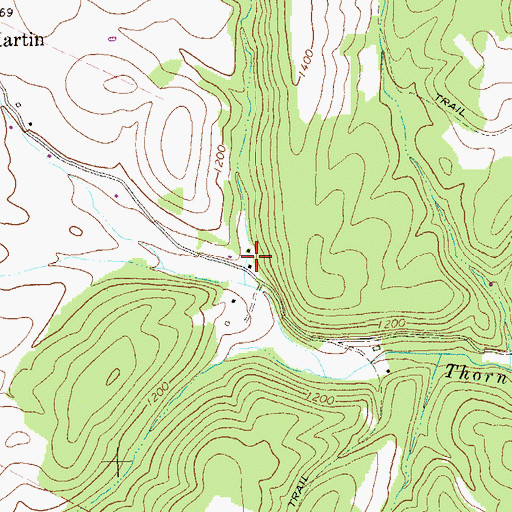 Topographic Map of Thorn Run School (historical), WV