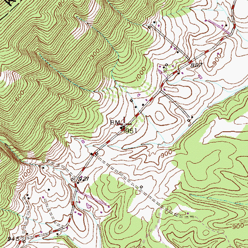Topographic Map of Gates School (historical), WV