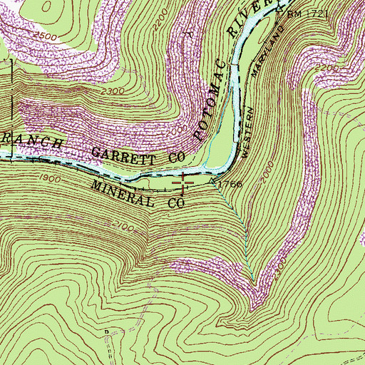 Topographic Map of Gleason (historical), WV