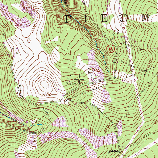 Topographic Map of Hampshire School (historical), WV