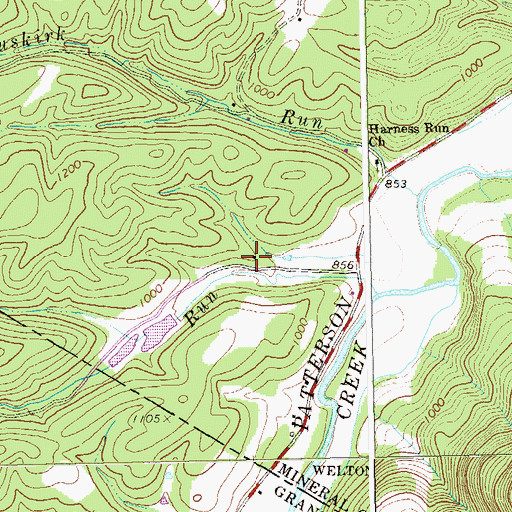 Topographic Map of Harness School (historical), WV