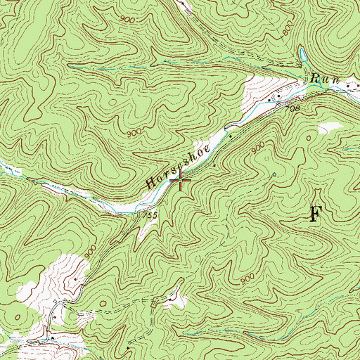 Topographic Map of Horseshoe School (historical), WV
