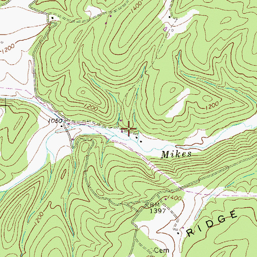 Topographic Map of Mikes Run School (historical), WV