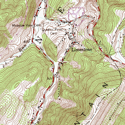 Topographic Map of Mineral School (historical), WV