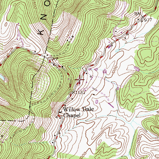Topographic Map of Rodgers School (historical), WV