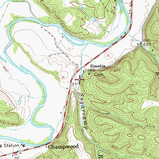 Topographic Map of Sycamore School (historical), WV