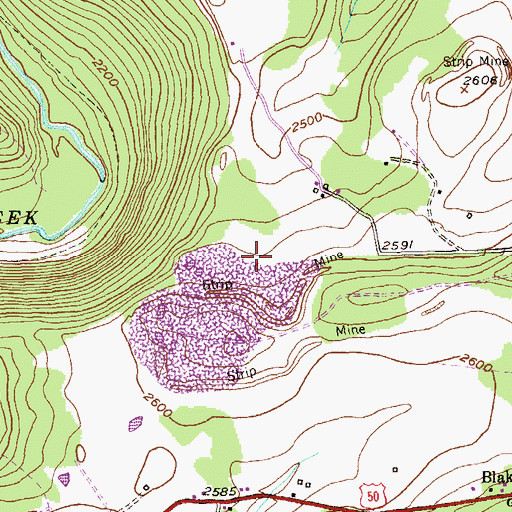 Topographic Map of Wabash (historical), WV