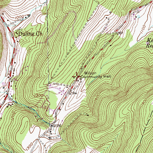 Topographic Map of Wilson School (historical), WV