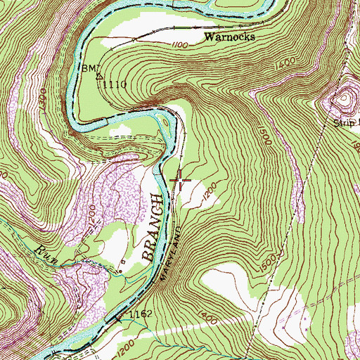 Topographic Map of Windom (historical), WV