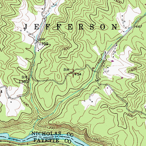Topographic Map of Backus School (historical), WV