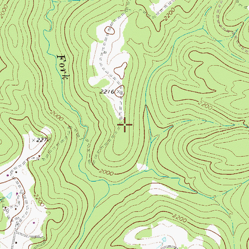 Topographic Map of Bean School (historical), WV