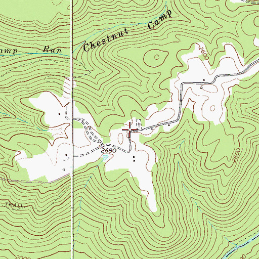Topographic Map of Clements Divide, WV