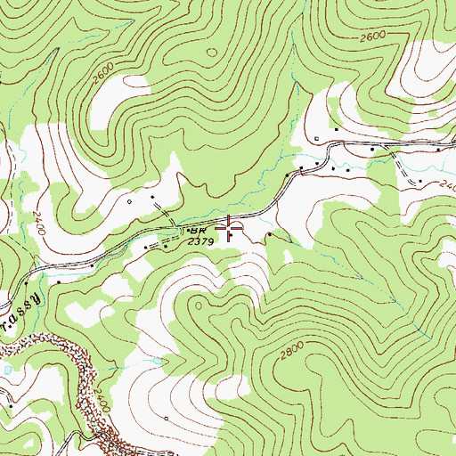 Topographic Map of Grassy Creek School (historical), WV