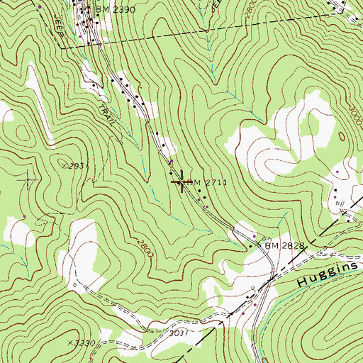 Topographic Map of Little Mountain School (historical), WV