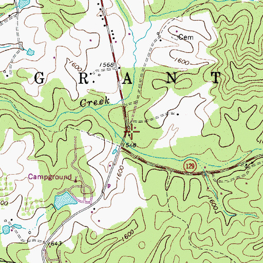 Topographic Map of Meadow Creek School (historical), WV