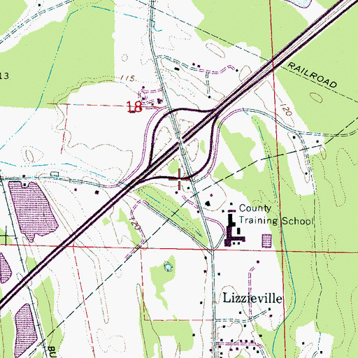 Topographic Map of Exit 32, AL