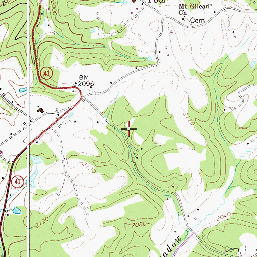 Topographic Map of Rocky Point School (historical), WV