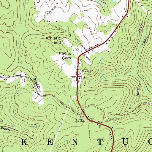 Topographic Map of Tolbert, WV