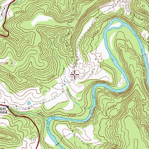 Topographic Map of Alum Point School (historical), WV
