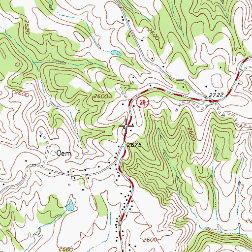 Topographic Map of Barber School (historical), WV