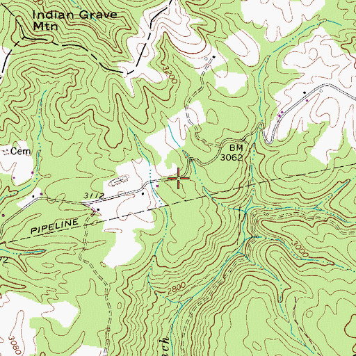 Topographic Map of Brammer School (historical), WV