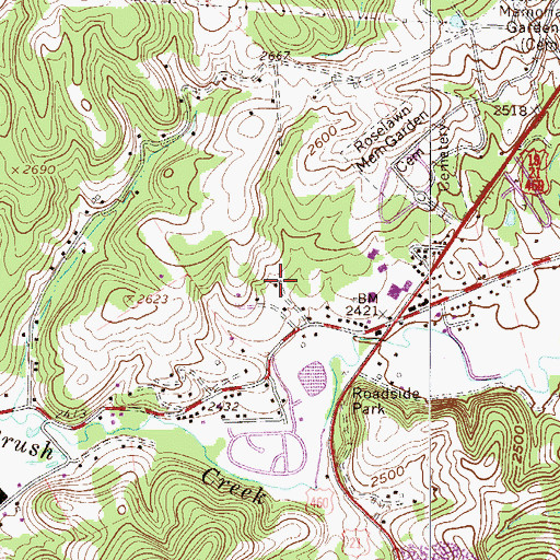 Topographic Map of Bridge School (historical), WV