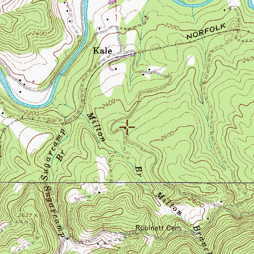 Topographic Map of Cedar Cliff School (historical), WV