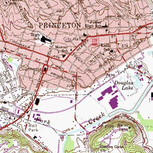 Topographic Map of Church of Christ, WV