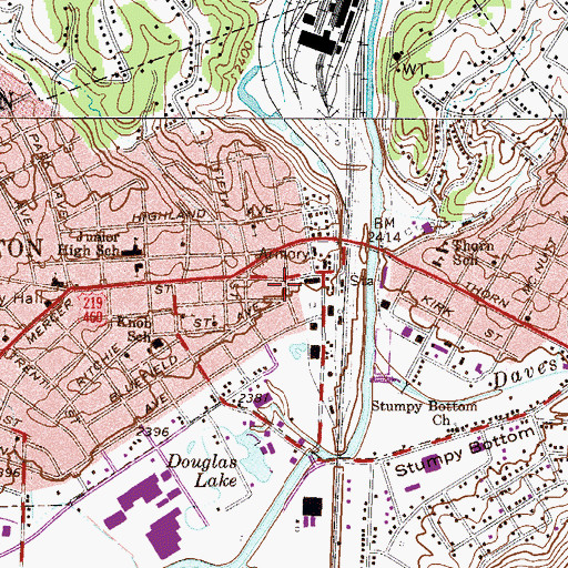 Topographic Map of Church of God (historical), WV